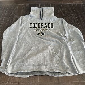 Colosseum Gray Hoodie with Embroidered Logo